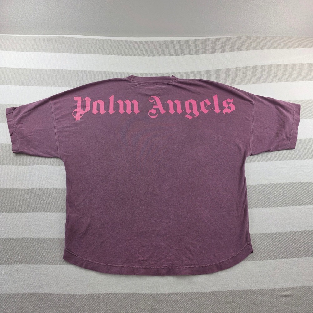 Palm Angels Logo T-Shirt Unisex XS Purple Excellent Oversized Gothic Tee